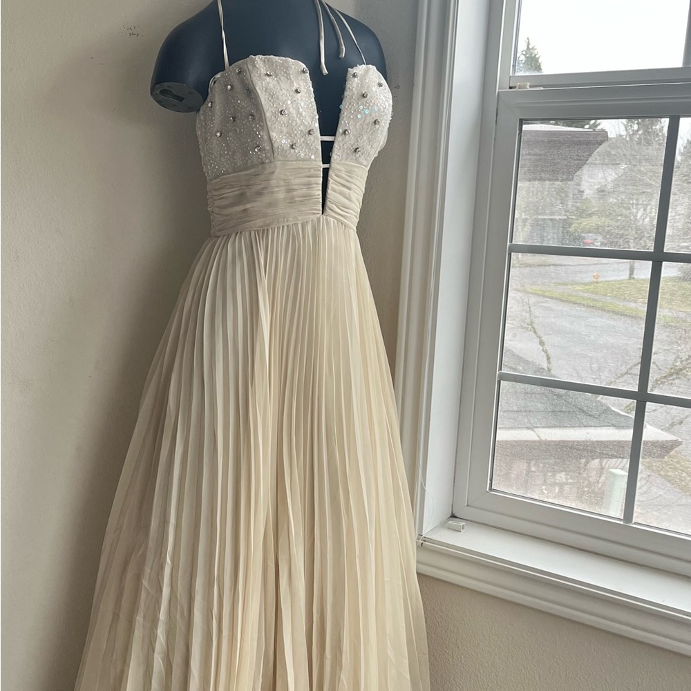 NWT ABS allen schwartz beaded bodice evening gown
